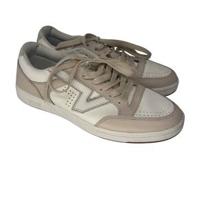 Vans Lowland CC ComfyCush Sneakers Cream Tan White Leather Low Top Shoes Womens